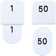親子札(50ヶセット) KF969 1~50 白 POY0306