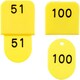 親子札(50ヶセット) KF969 51～100 黄 POY0310