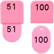 親子札(50ヶセット) KF969 51~100 ピンク POY0311