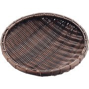 樹脂 丸ザル 茶 30cm 91-087 AZL6701