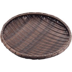 樹脂 丸ザル 茶 40cm 91-088 AZL6702