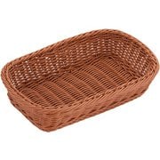 樹脂バスケット 角長 30cm ナチュラル(茶) WBS2403