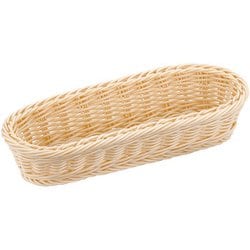 樹脂バスケット 小判 27cm 白 WBS1703