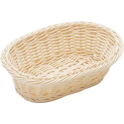 樹脂バスケット 小判 24cm 白 WBS1704