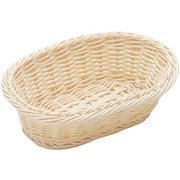 樹脂バスケット 小判 24cm 白 WBS1704