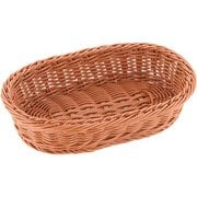 樹脂バスケット 小判 30cm ナチュラル(茶) WBS1802