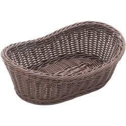 樹脂バスケット 舟型 30cm こげ茶 WBS2201