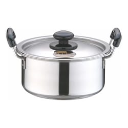 SAステンレス プラ柄 厚板実用鍋 22cm AZT0722