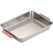 18-8 カラーハンドル角バット 18枚取 ピンク ABTH234