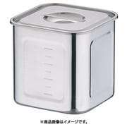 AKK05018 [SAモリブデン深型角キッチンポット 目盛付 18cm]