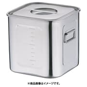 SAモリブデン深型角キッチンポット 目盛付(手付) 27cm AKK05027