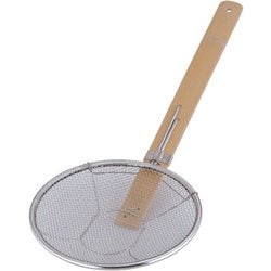 18-8竹柄そば揚 横柄 21cm ASB6821