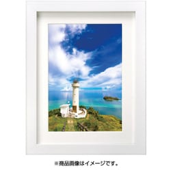 木製額縁 MM-01 2L スタンド付き ホワイト FWMM01-WT2L