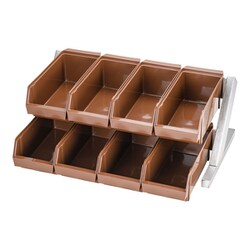 SA18-8デラックス オーガナイザー 2段4列(8ヶ入) ブラウン EOC043