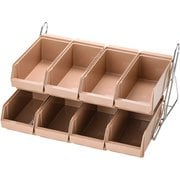 SAスタンダード オーガナイザー 2段4列(8ヶ入)キャメル EOC084