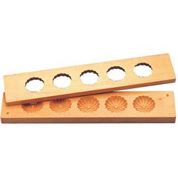 手彫物相型 五ツ取り (サクラ材)菊 BBT30