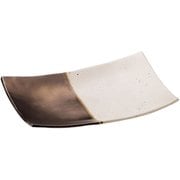 奏 長角皿 ゴールドホワイト 21cm RSU0801