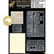 HGW132096 [1/32スケール 第一次大戦飛行機用エッチングパーツ ゴータG.IV用スーパーディティールセット（ウィングナットウィングス用）]