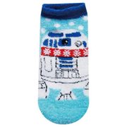 SWSOC401J [靴下 もっこもこソックス STAR WARS R2-D2 ドット BL レディース 約22～24cm]