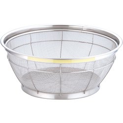 NEWマンモス カラー 浅型ざる 30cm イエロー AZL4723