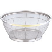 AZL4723 [NEWマンモス カラー 浅型ざる 30cm イエロー]
