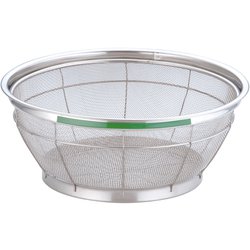 NEWマンモス カラー 浅型ざる 30cm グリーン AZL4724