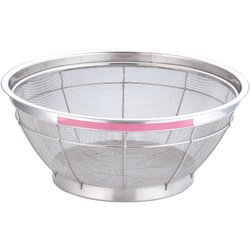 NEWマンモス カラー 浅型ざる 35cm ピンク AZL4729