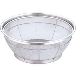 ステンNEWマンモス浅型ざる 30cm AZL4330