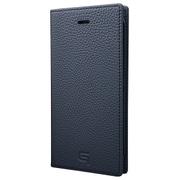 GRAMAS Shrunken-calf Leather Case [iPhone 7 フルレザーケース ネイビー]