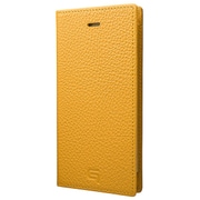 GRAMAS Shrunken-calf Leather Case [iPhone 8/7 フルレザーケース イエロー]