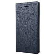 Shrunken-calf Leather Case [iPhone 7 Plus フルレザーケース ネイビー]