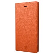 Shrunken-calf Leather Case [iPhone 7 Plus フルレザーケース オレンジ]