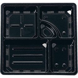 夢彩ごぜん(50枚入)TSR-BOX 80-80 中仕切Ⅰ 黒 RTKC103