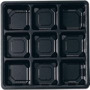 夢彩ごぜん(50枚入)TSR-BOX 80-80 中仕切2 黒 RTKC104