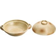 アルミ 電磁用手造り土鍋 楽鍋(新幸楽) 30cm QDN1130