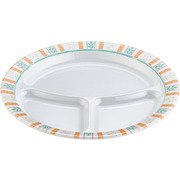 メラミン「バジル」 24cm三ッ仕切皿 BL-7826 RSK4201
