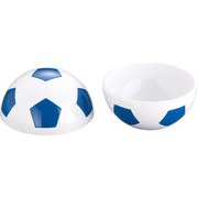 お子様ランチ皿 サッカーボール(仕切無) 小 YB-SRSB ブルー RLVC02