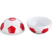 お子様ランチ皿 サッカーボール(仕切無) 小 YB-SRSR レッド RLVC04