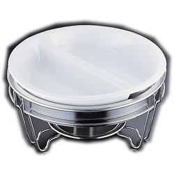 丸チェーフイング MF仕様 陶器I型仕切中皿 目皿付 NTEM001