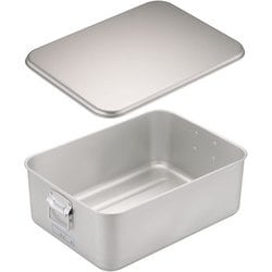 アルマイト プレス製給食用パン箱(蓋付) 260-A 40個入 APV143