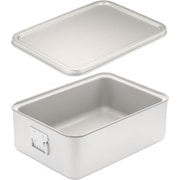 アルマイト 角型二重米飯缶 (蓋付) (内面スミフロン)264-AS ABI111