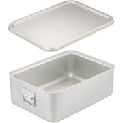 アルマイト 角型二重米飯缶 (蓋付) 264-A ABI101