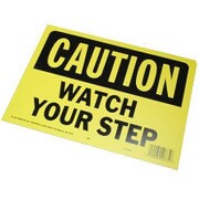 29-03757 CAUTION WATCH YOUR STEP [プラスチック看板]