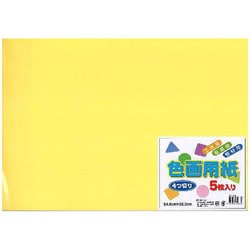 色画用紙 きいろ 四つ切 5枚 EIG4-02