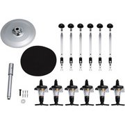 ウィスキーメジャースタンド ロータリー式 6本立 1oz黒 PMZ011