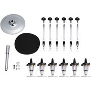 ウィスキーメジャースタンド ロータリー式 6本立11/2oz白 PMZ012