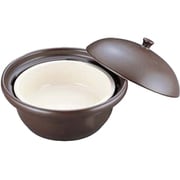 萬来鍋 丸型こげ茶 (蒸気二重鍋方式) 大 2~4人前用 QNB2001