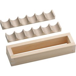 木製 幕の内(桧材) 6穴 BMK04006