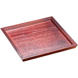 木製ハイブラウン 正角どんぶりトレー 15237 PTL9001
