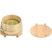 マルY 桧 ワッパセイロセット 15cm (蓋・すだれ・台付) QSI13015